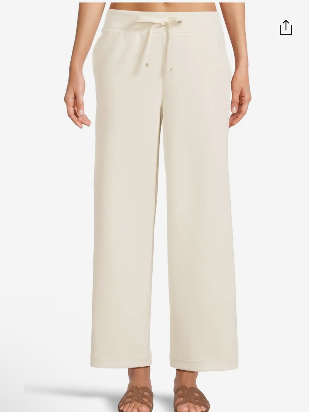 Tommy Bahama Palm Voyage Wide Leg Ankle Pants Bleached Sand Cream Sz XS NWT NEW